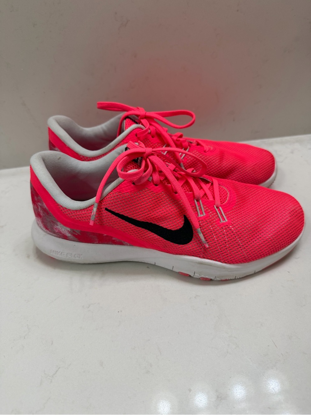 Nike Hot Pink Running Sneakers with Black Swoosh